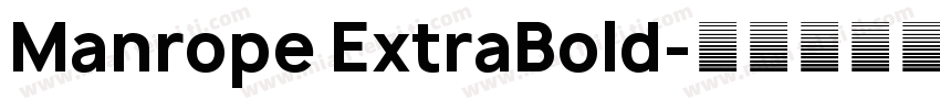 Manrope ExtraBold字体转换